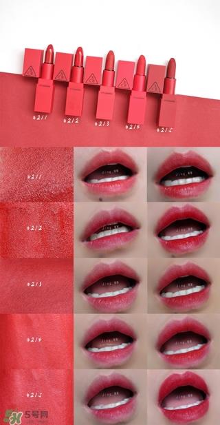 3ce red recipe红色系列口红色号_试色图 3ce red recipe红色系列口红色号_试色图