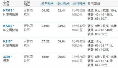 ​吉林市客车时刻表查询(白山到吉林市客车时刻表)