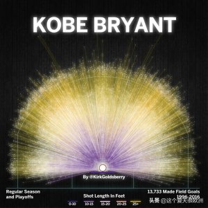 ​科比生涯最美进球图发布，13733记投篮像极了宇宙中繁星点点